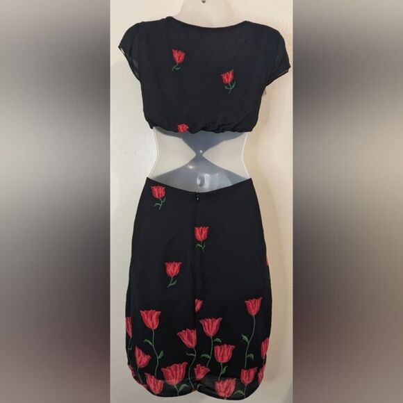 Reformation Coquette Girl Coastal Floral Boho Whimsigoth Dress 0 - Picture 5 of 8